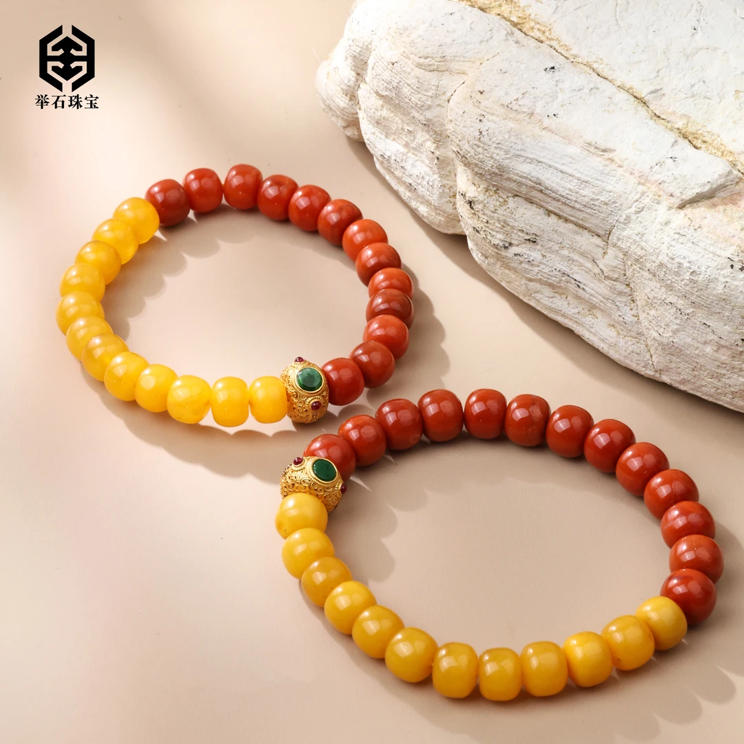 【举石珠宝】T0224-1000-65南红玛瑙手串（一件/多样性发/约8mm+）Q