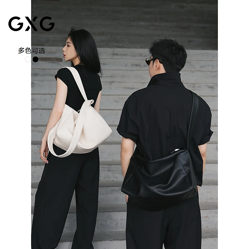 GXG男生斜挎包大容量休闲高级单肩小方包通勤百搭男包#G25D512005