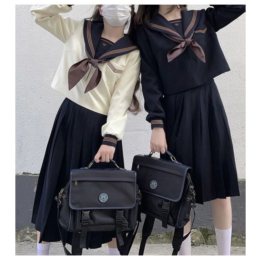 茶羽中校服 原创JK制服裙日系长袖秋冬水手服学院风套装班服