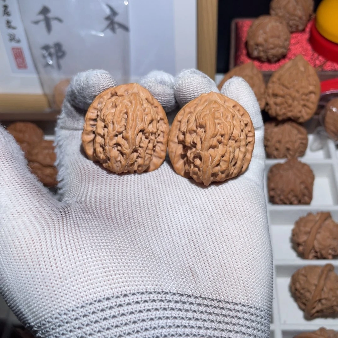 把件文玩核桃黄杆狮子