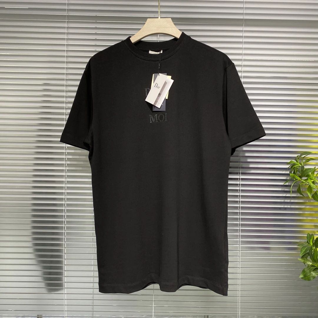 未使用 DIOR/迪奥 DIOR & MOI 短袖T恤 亮片标语 黑色 XXS码 k392