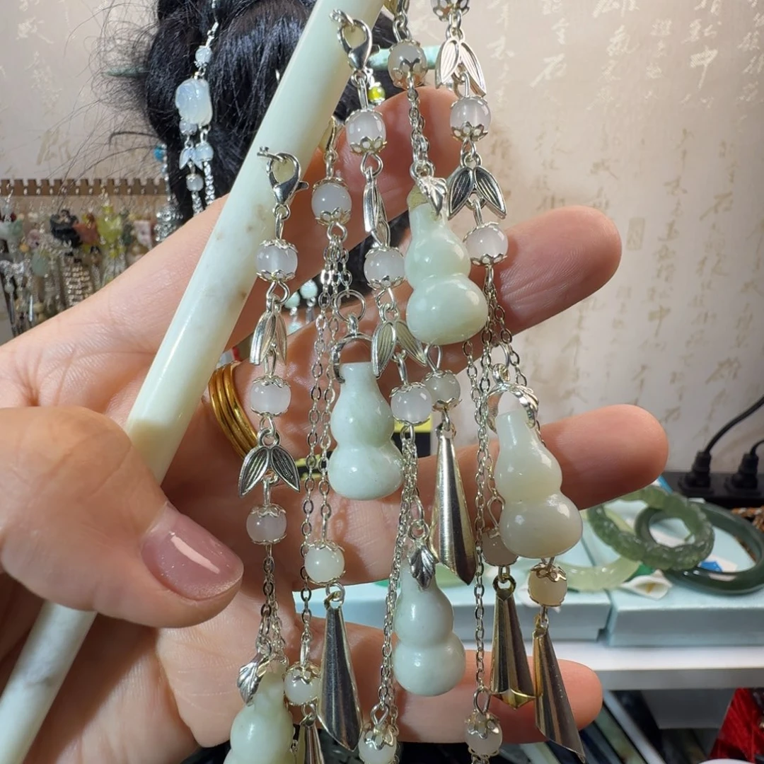 未镶嵌岫玉发簪福利款两个包邮