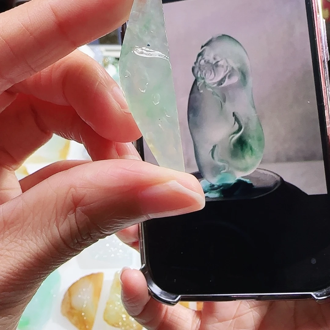 定制翡翠未镶嵌缅甸翡翠挂件