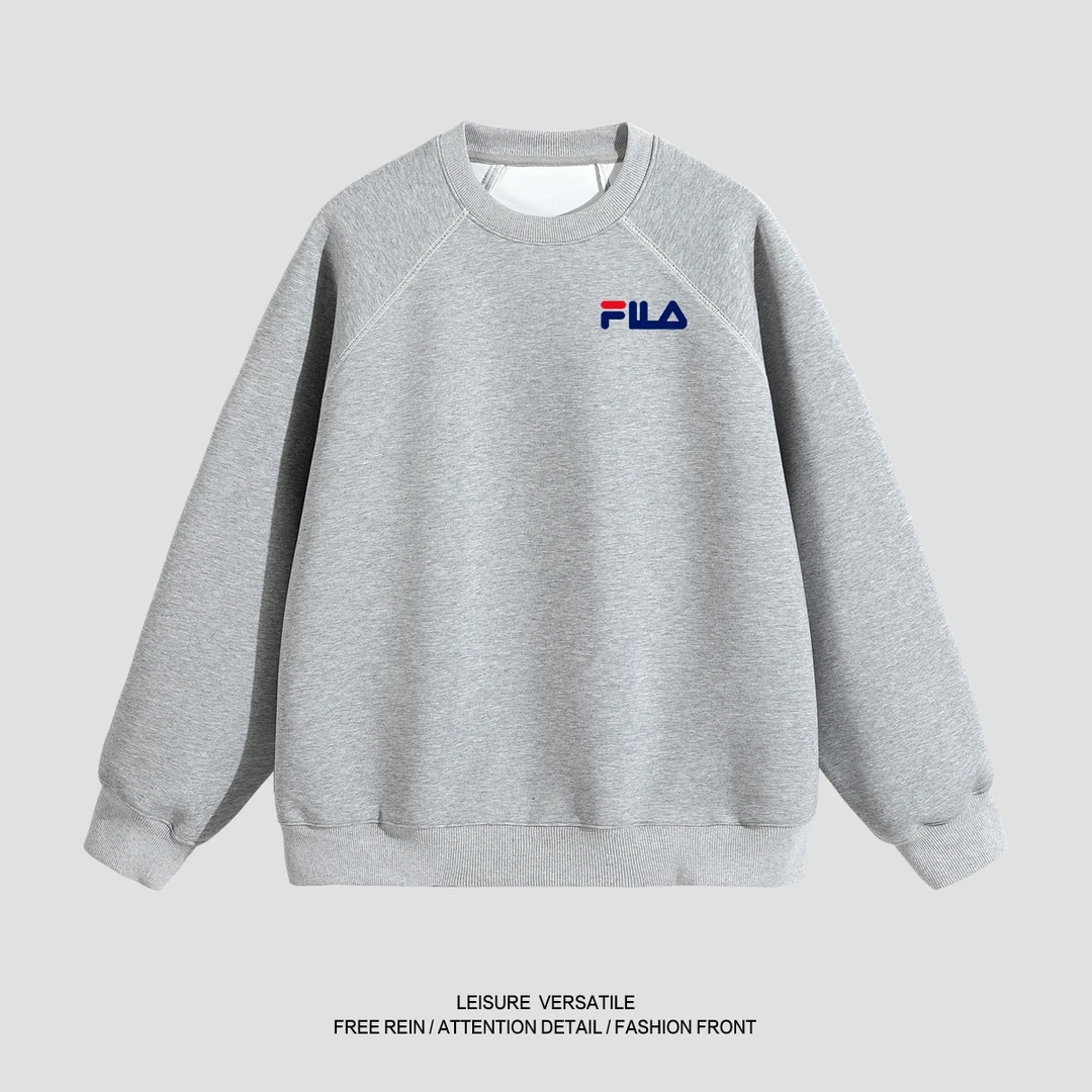 一折专区丨圆领秋冬男长袖不缩水灰色休闲运动加厚卫衣棉男士男装