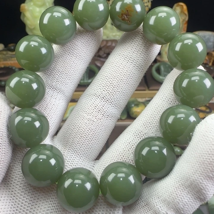 岫岩河磨玉（透闪石质玉）未镶嵌手链