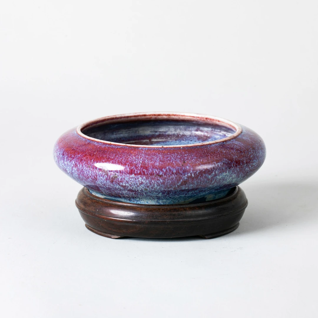 【拍卖】29、清中期  窑变釉镗锣洗