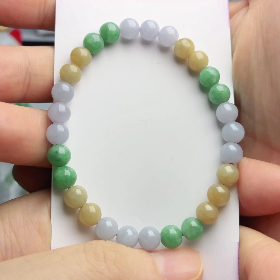 翡翠未镶嵌手链珠串