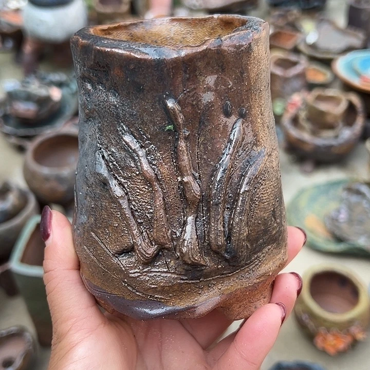 开播福利手工粗陶花盆