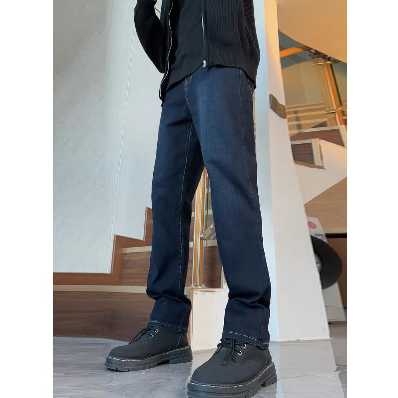 牛仔裤男士2025新款春季美式潮牌直筒男裤宽松阔腿水洗休闲长裤子