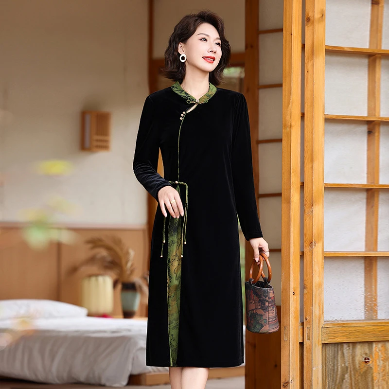 高货【21-30】气质新款洋气中老年气质连衣裙