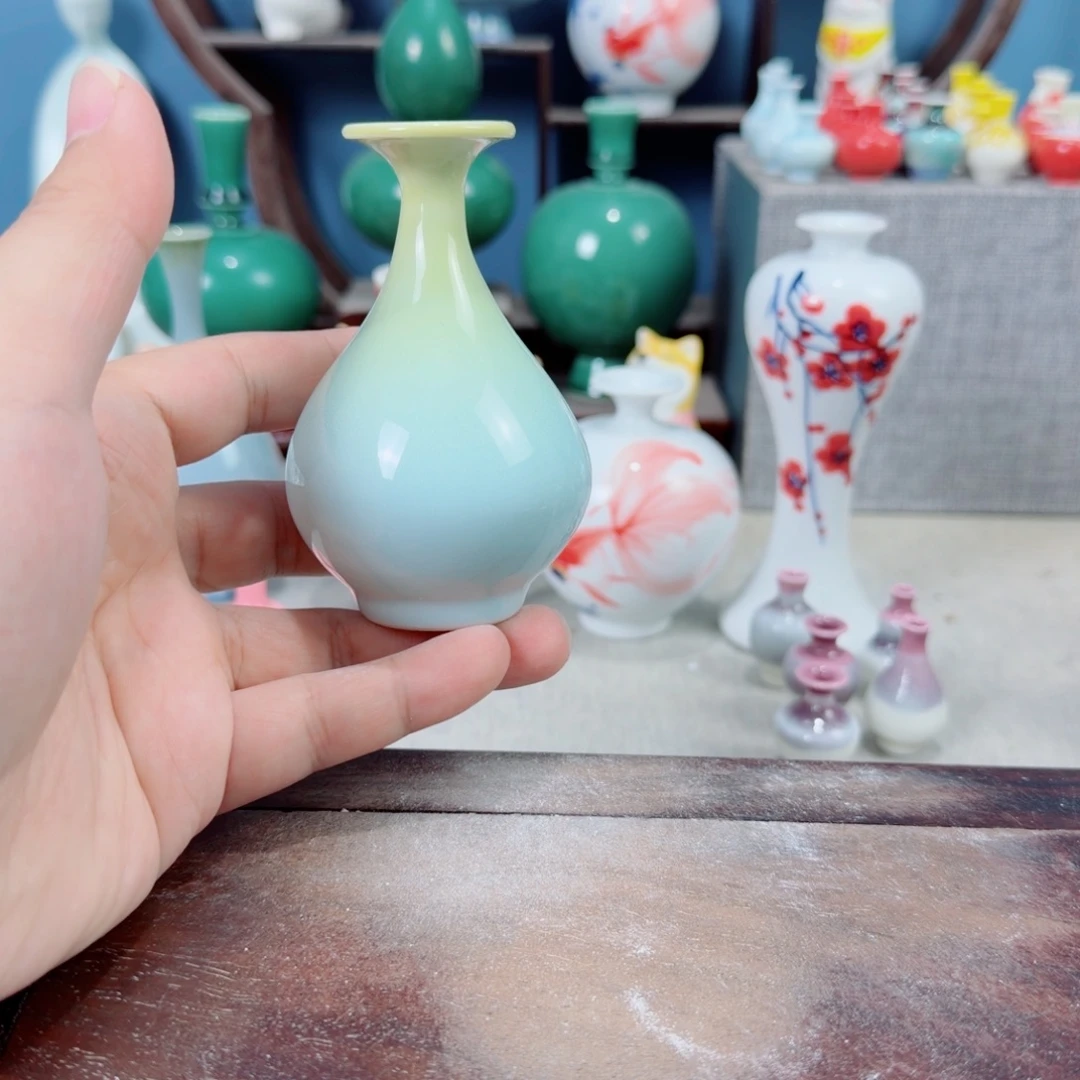 陶瓷手工小花器摆件