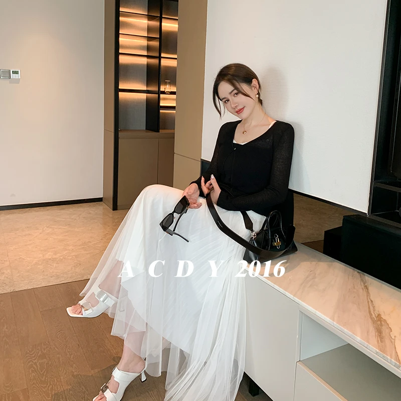 ACDY 【戒不掉】春季新款时尚气质百搭高腰显瘦半身裙5DCQB25769