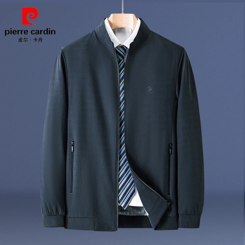 皮尔卡丹秋季男士夹克外套高品质商务春秋上衣中年新款中老年休闲