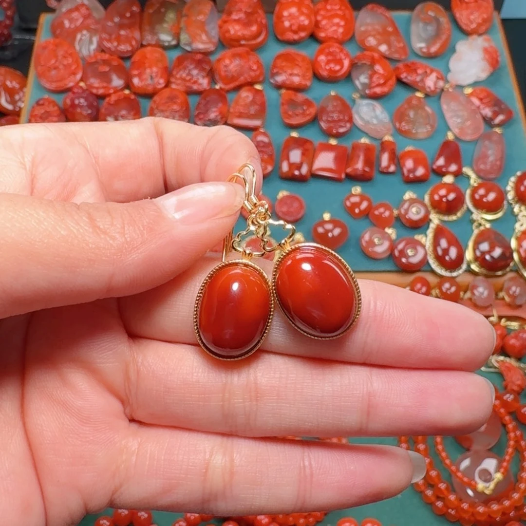 南红玛瑙南红银S925镶嵌