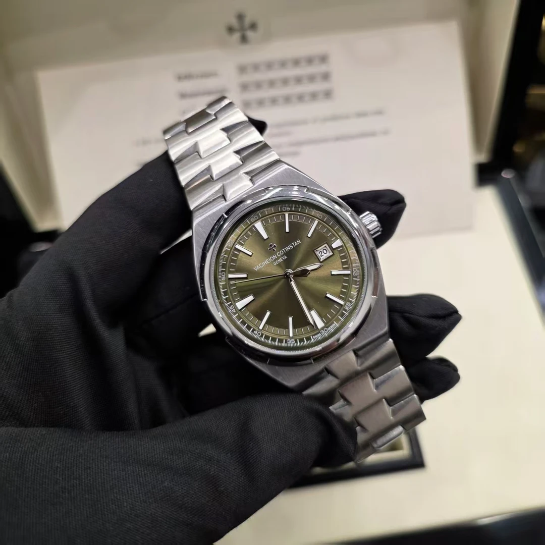 【全新】纵横四海-铂金绿面4500V-全自动机械表