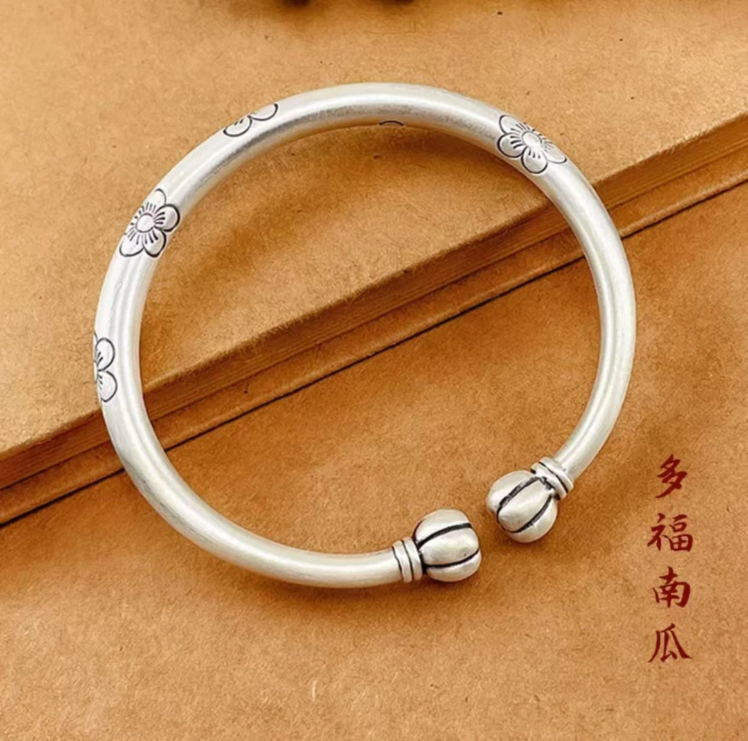 024 多福南瓜头手镯  实心开口可调节 无礼盒