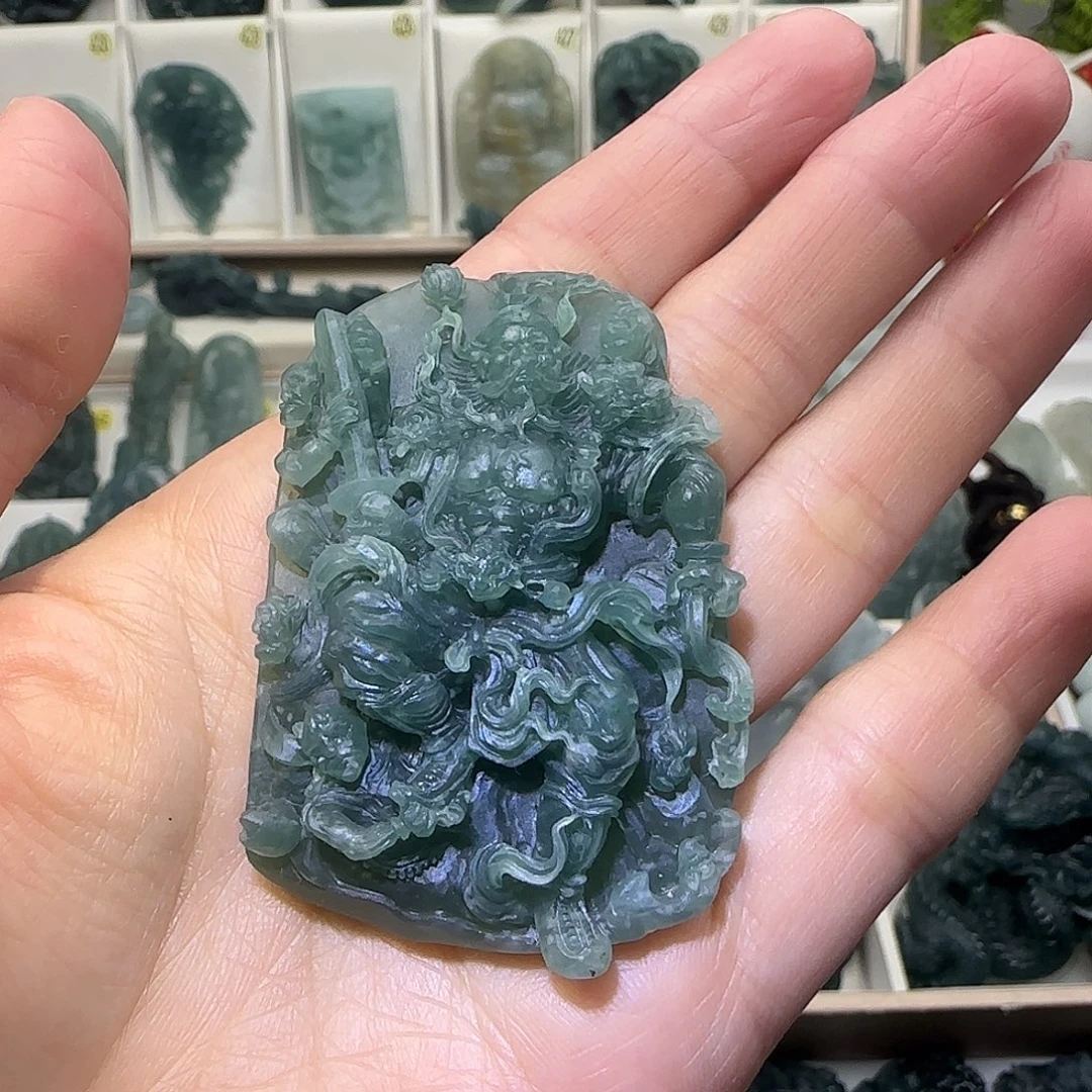 定制翡翠未镶嵌大威天龙翡翠定制