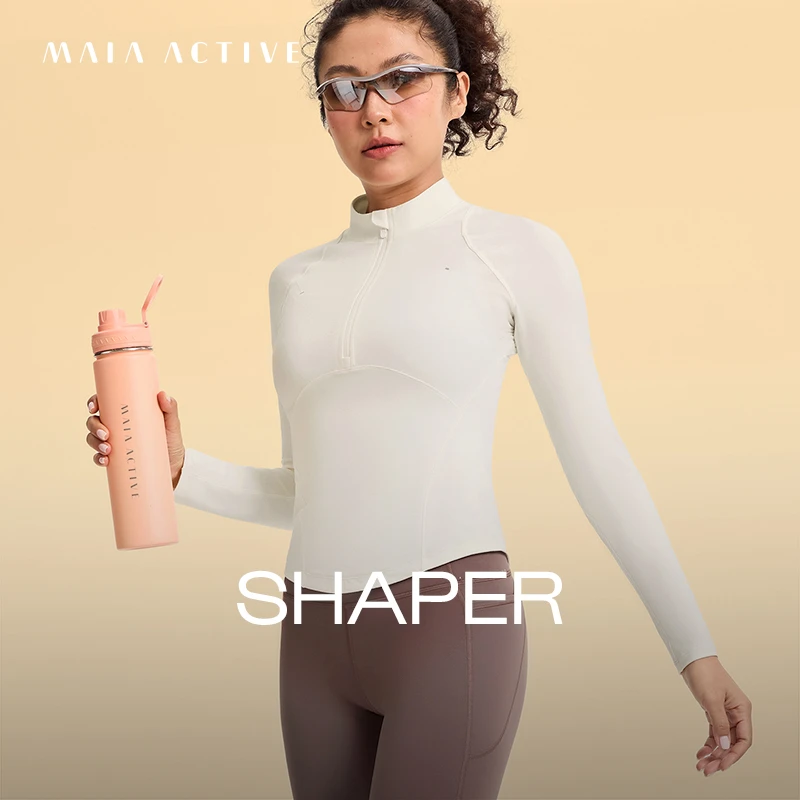 柔韧塑形紧身小高领健身长袖运动上衣 MAIA 53TL26
