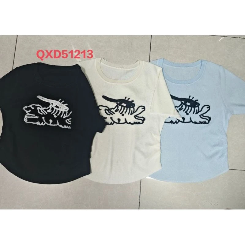 【苹果】QXD51213 刺绣针织上衣