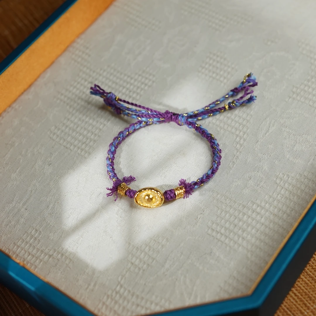 【紫气盈门】*手绳*18k金镶嵌