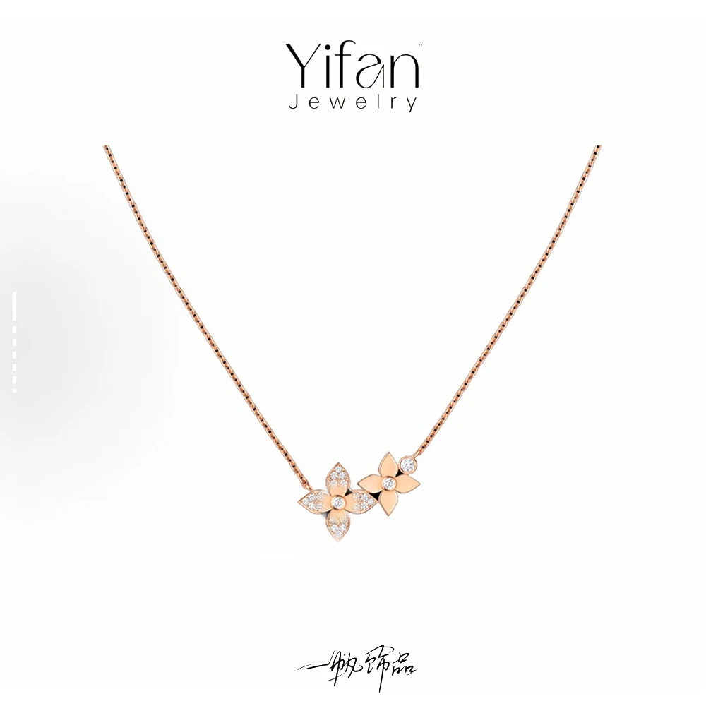 铜合金项链 【电镀K金】精工CNC 满钻项链 069