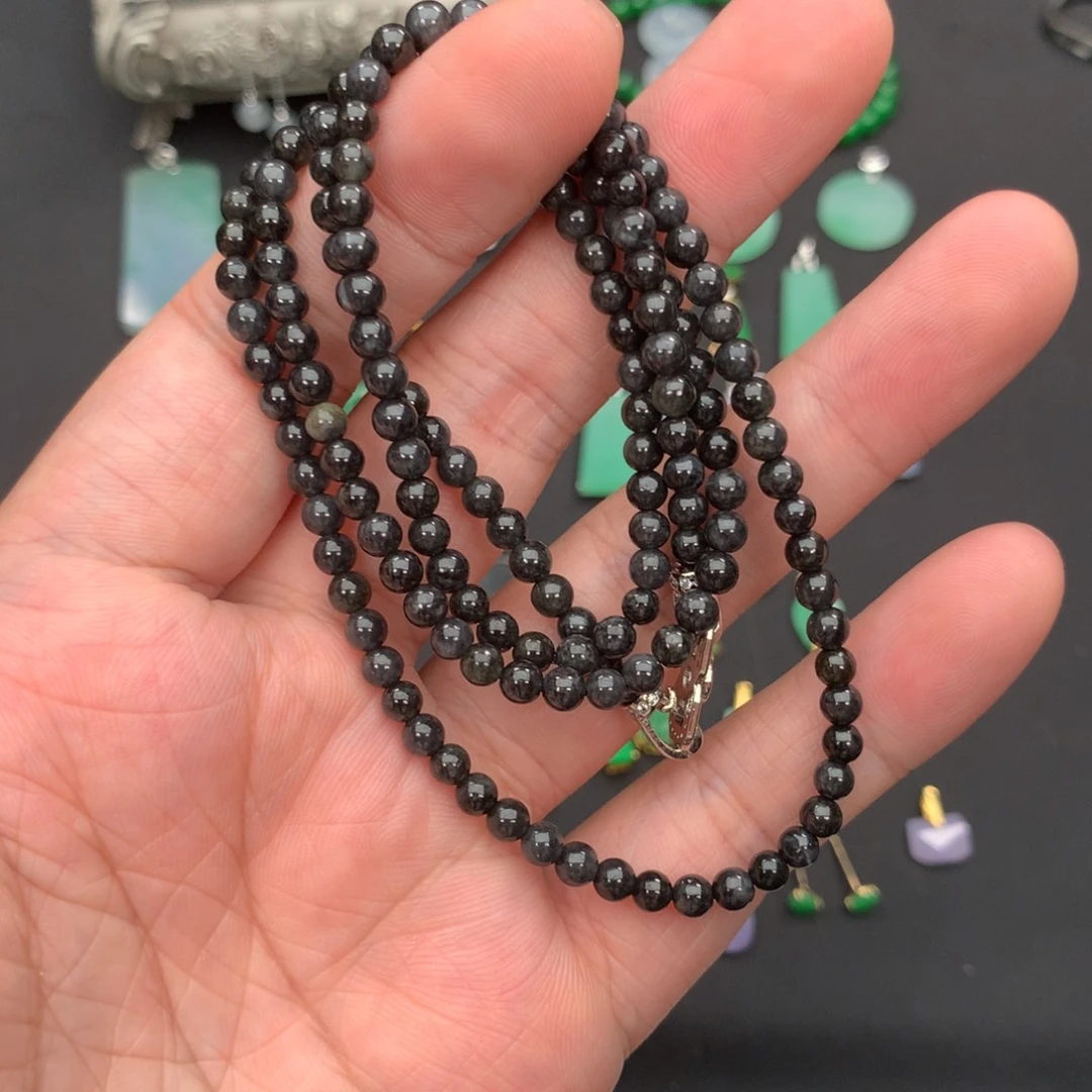 翡翠未镶嵌毛衣链