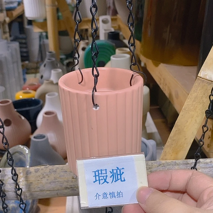 紫砂花盆多肉瑕疵盆有孔。