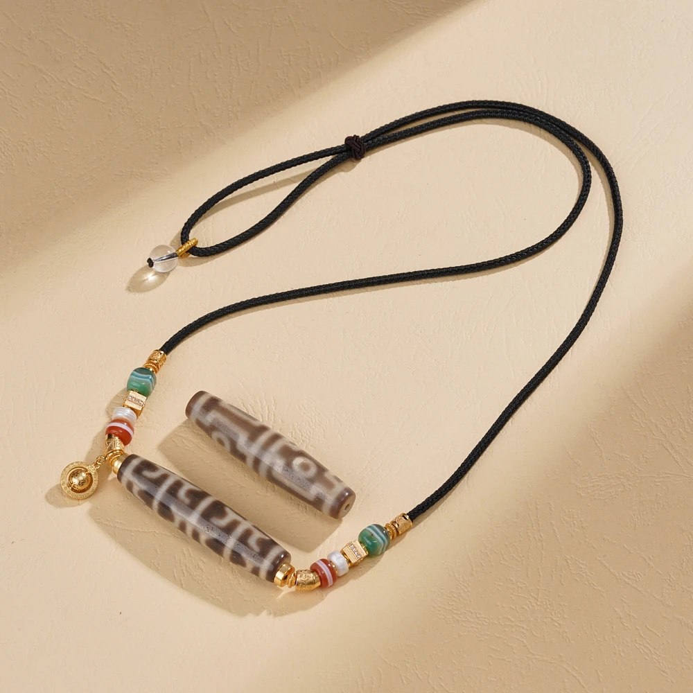 云丹拉姆丨WX嫩色天珠锁骨链多样性发其一