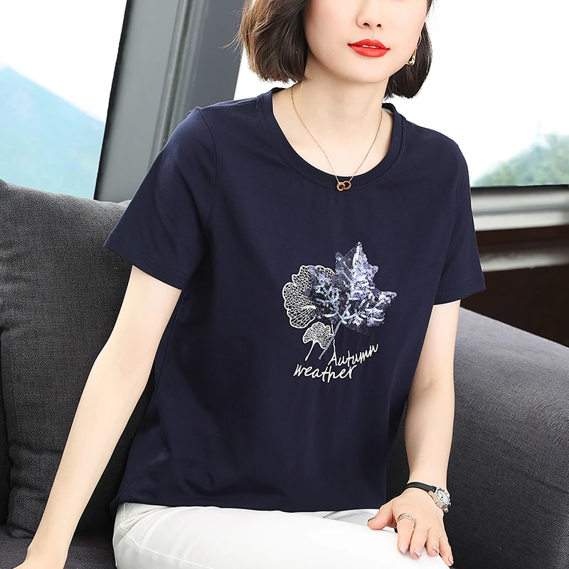 妈妈装减龄重工刺绣钉亮片工艺设计大方优雅宽松中老年女装