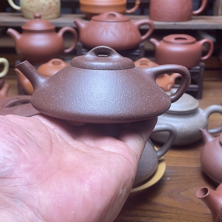 茶壶紫泥宜兴紫砂壶半手工合瓢170cc
