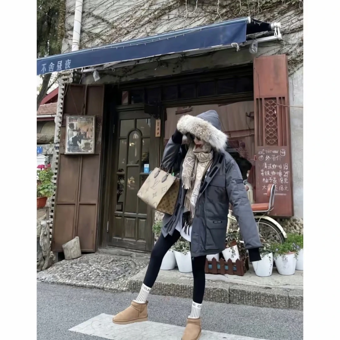 《情侣款派克》C外贸高定订单定制毛领派克工装羽绒服