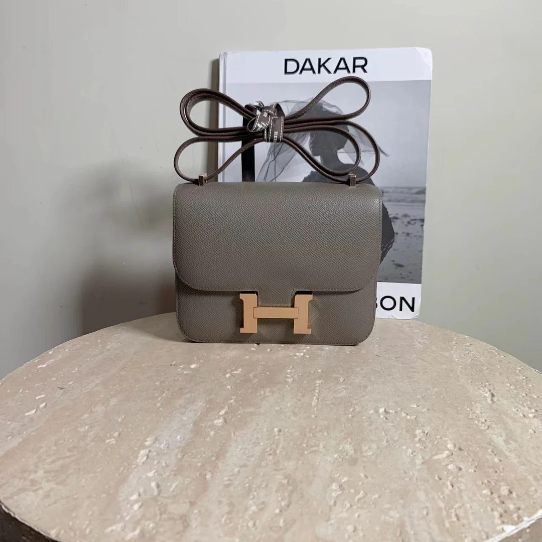 全新未使用 Hermes/爱马仕 壹臻/锡器灰玫瑰金扣康康19 26310867