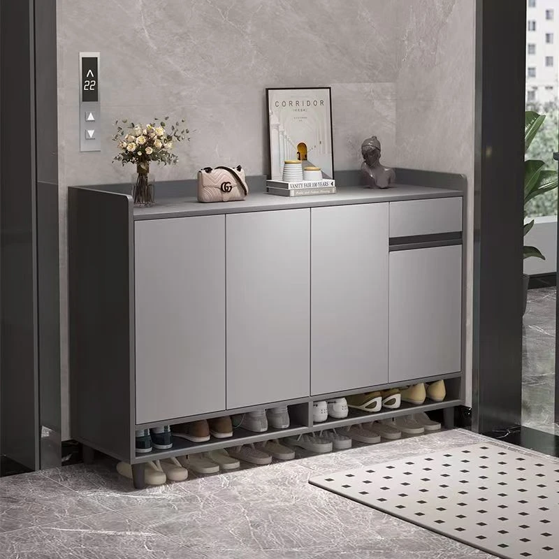 实木鞋柜家用门口玄关柜出租屋阳台储物柜经济型大容量防尘鞋架子