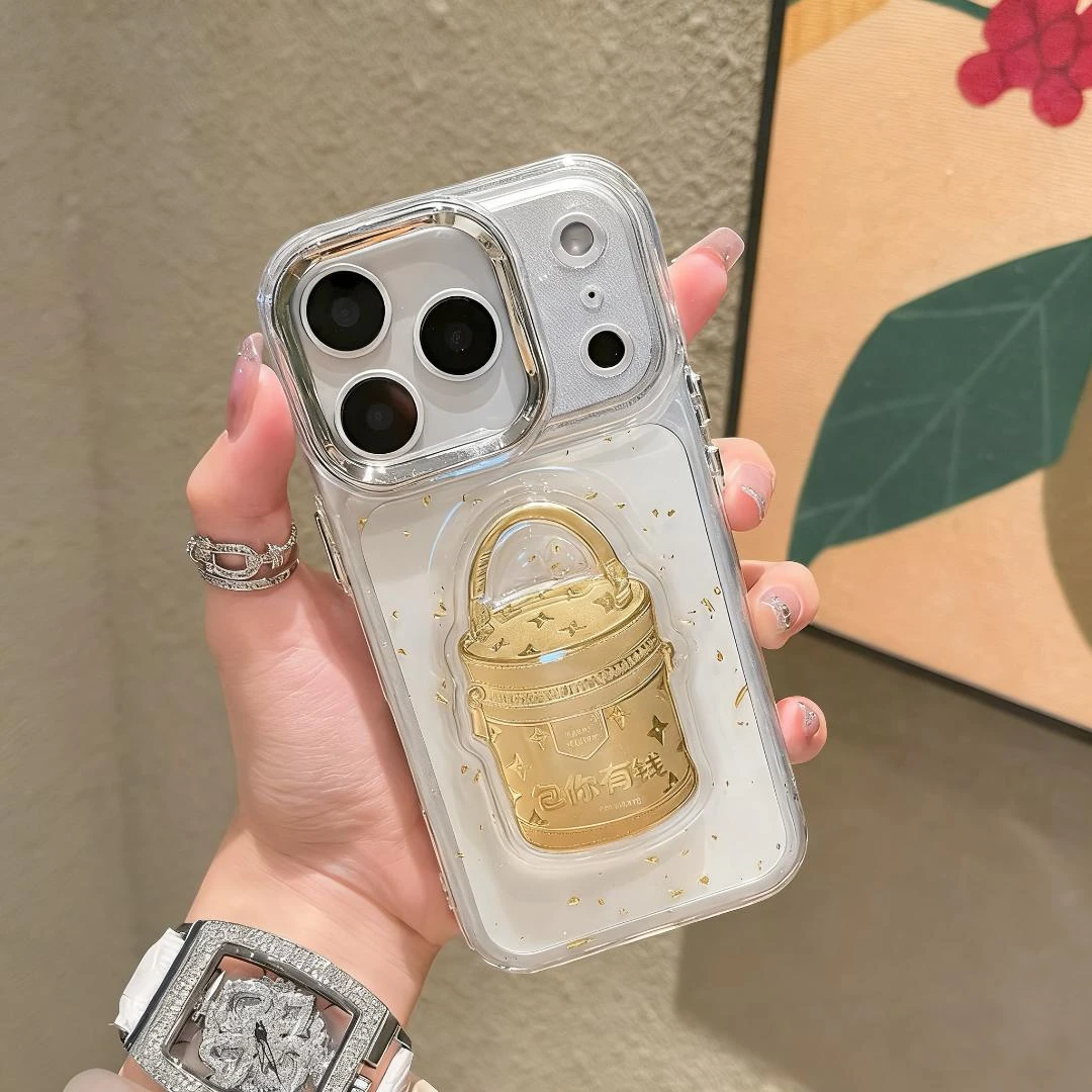 闪度侠透明滴胶包你有钱适用苹果17/16手机壳华为oppo小米17vivo