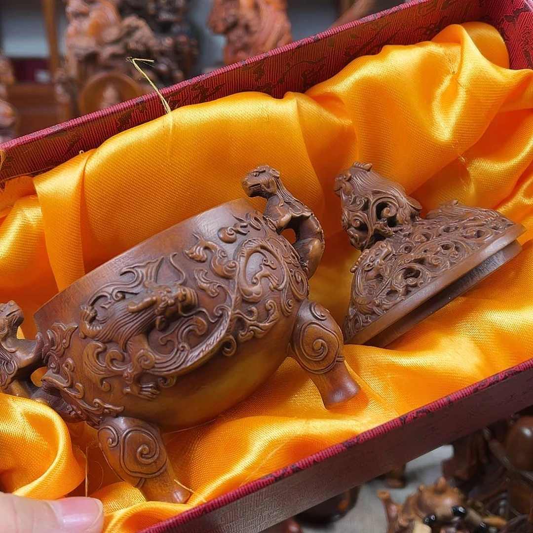 黄杨木黄杨木雕刻高度12厘米