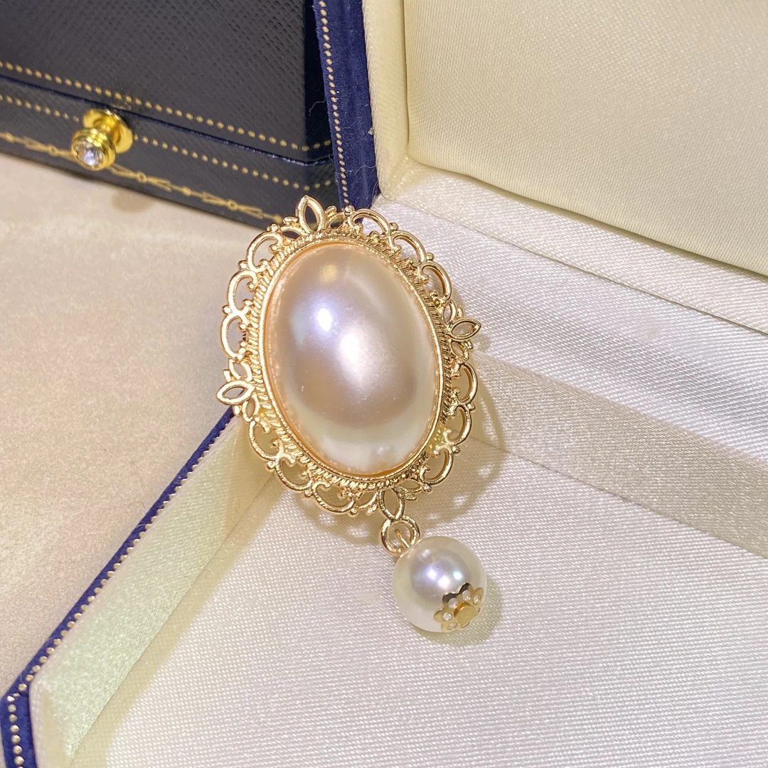 合金胸针 【金缕宫廷】轻奢时尚百搭优雅精致金色经典简约手工1039