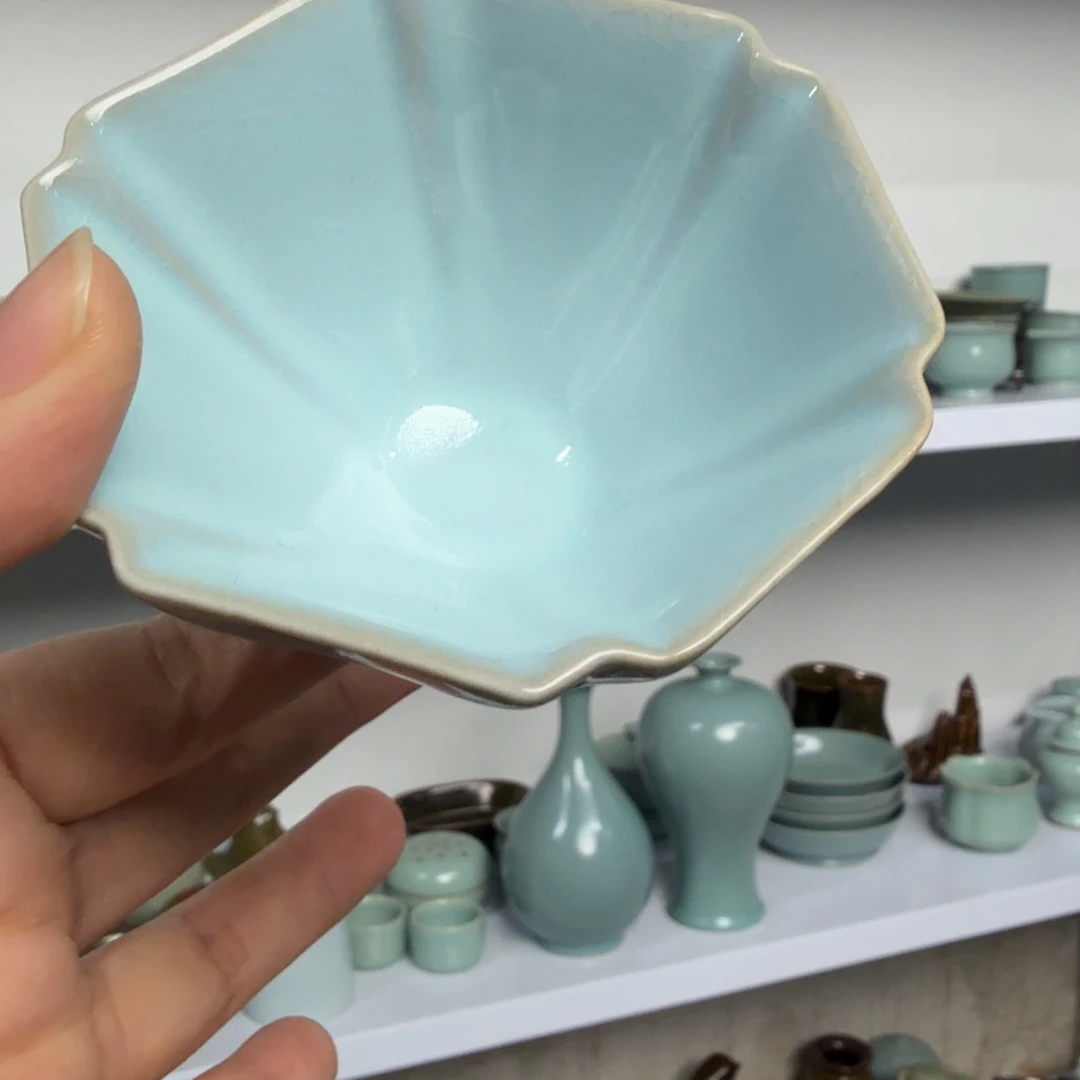 陶摆件原矿原釉六方