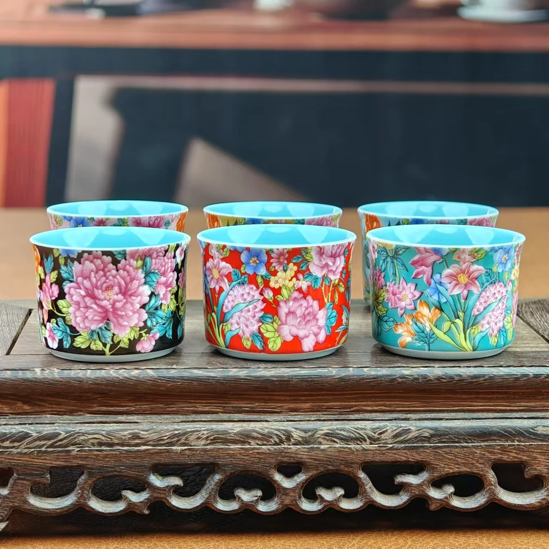 珐琅彩六杯套组A165