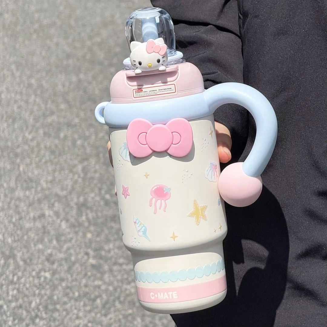 冰霸杯女2025新款巨无霸保温冷喝水杯带吸管学生高颜值大容量水杯