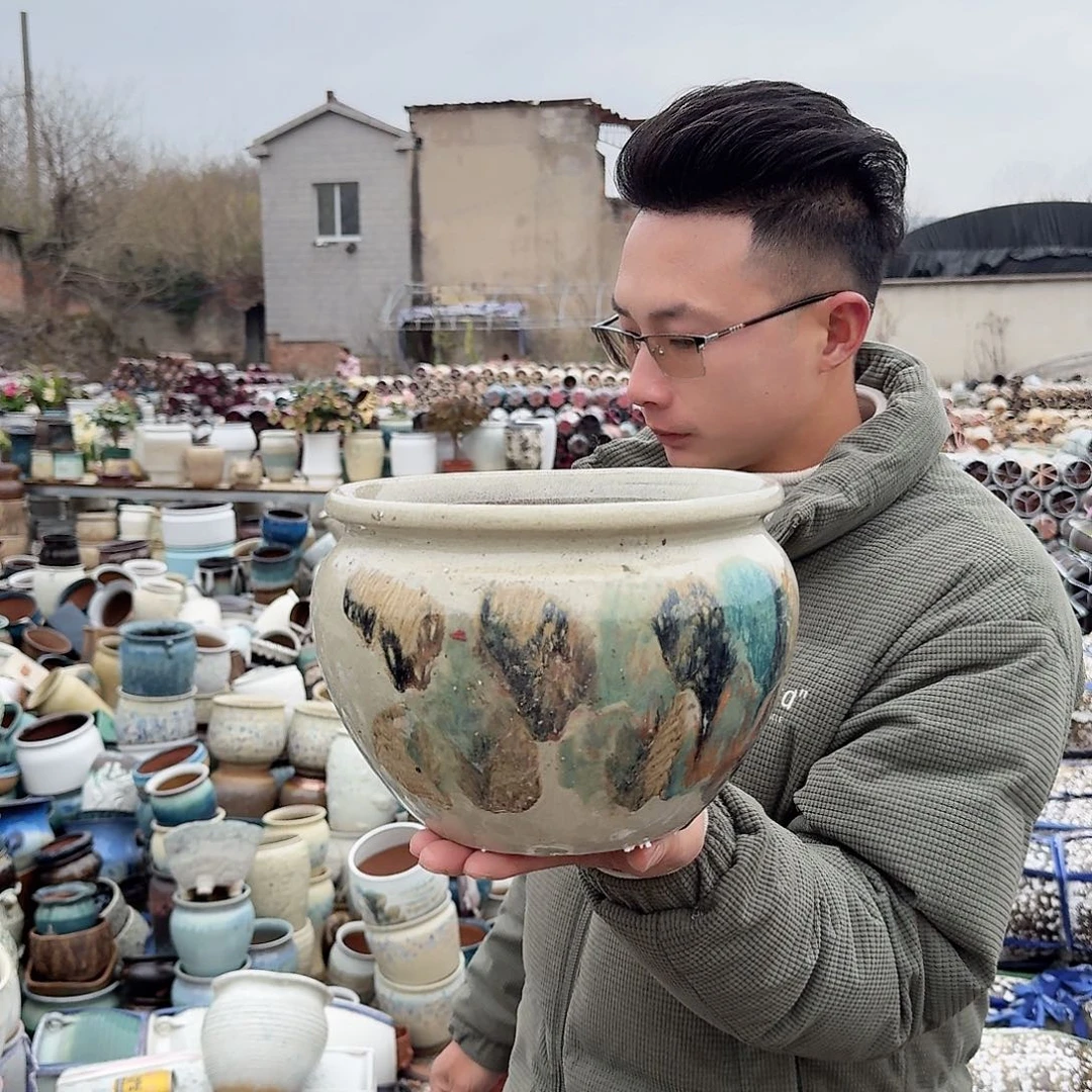 紫砂花盆瑕疵05一个一个