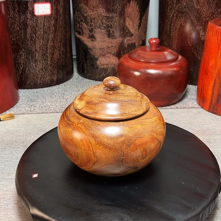 锅***产花梨木小罐子一个包邮