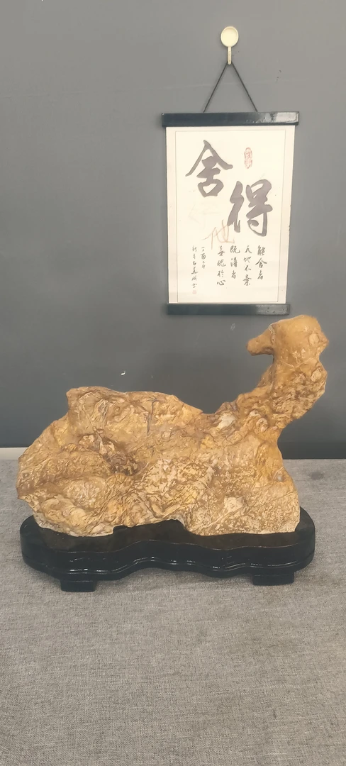 灵璧石 黄彩石 象形