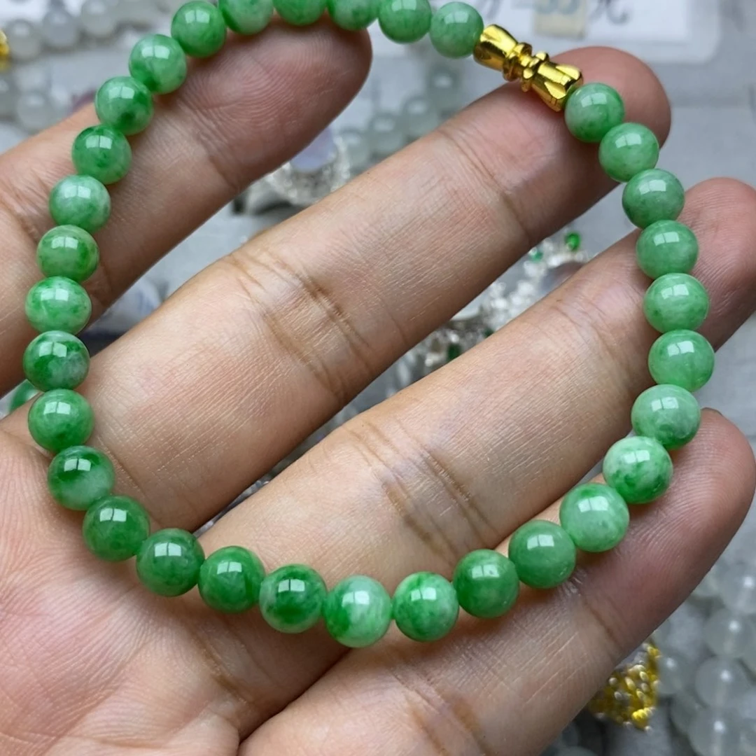 定制翡翠未镶嵌阳绿6.2mm