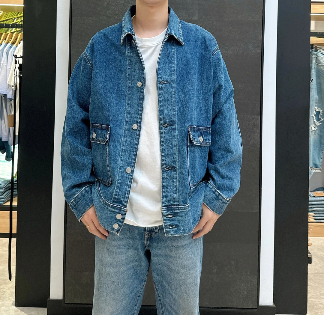 男士BLUETAB宽松牛仔外套0004