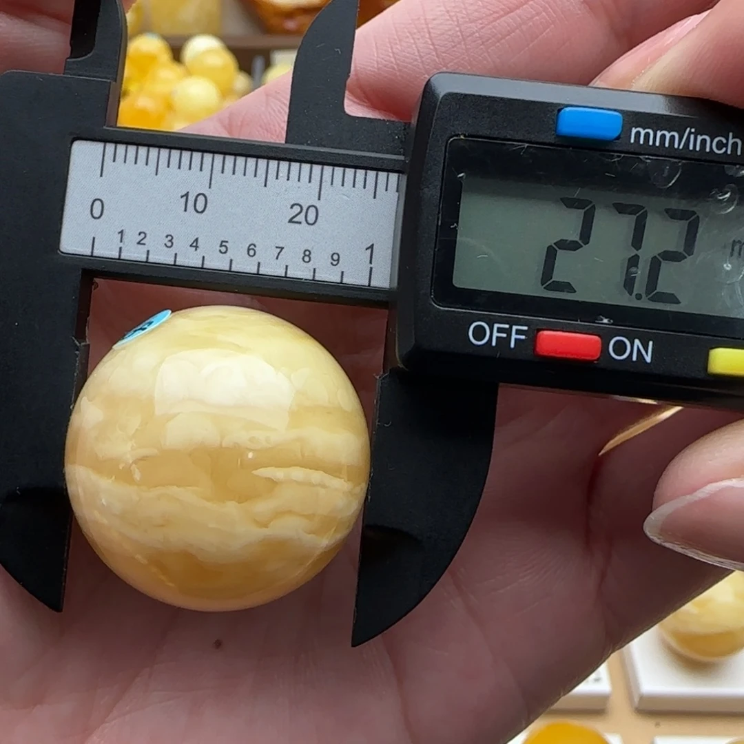 蜜蜡未镶嵌裸石微瑕浓蜡虎皮我珠子