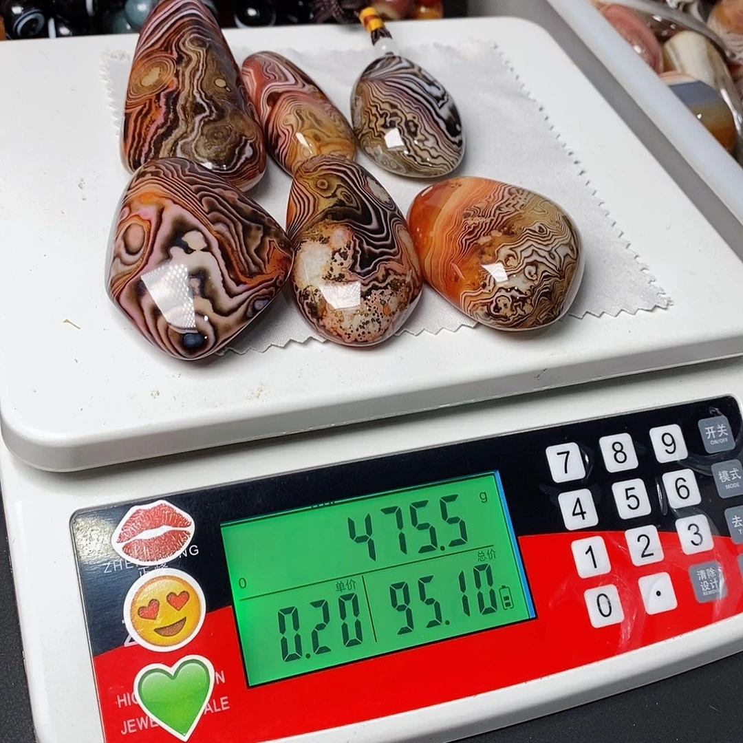 玛瑙/玉髓两毛未镶嵌芝*