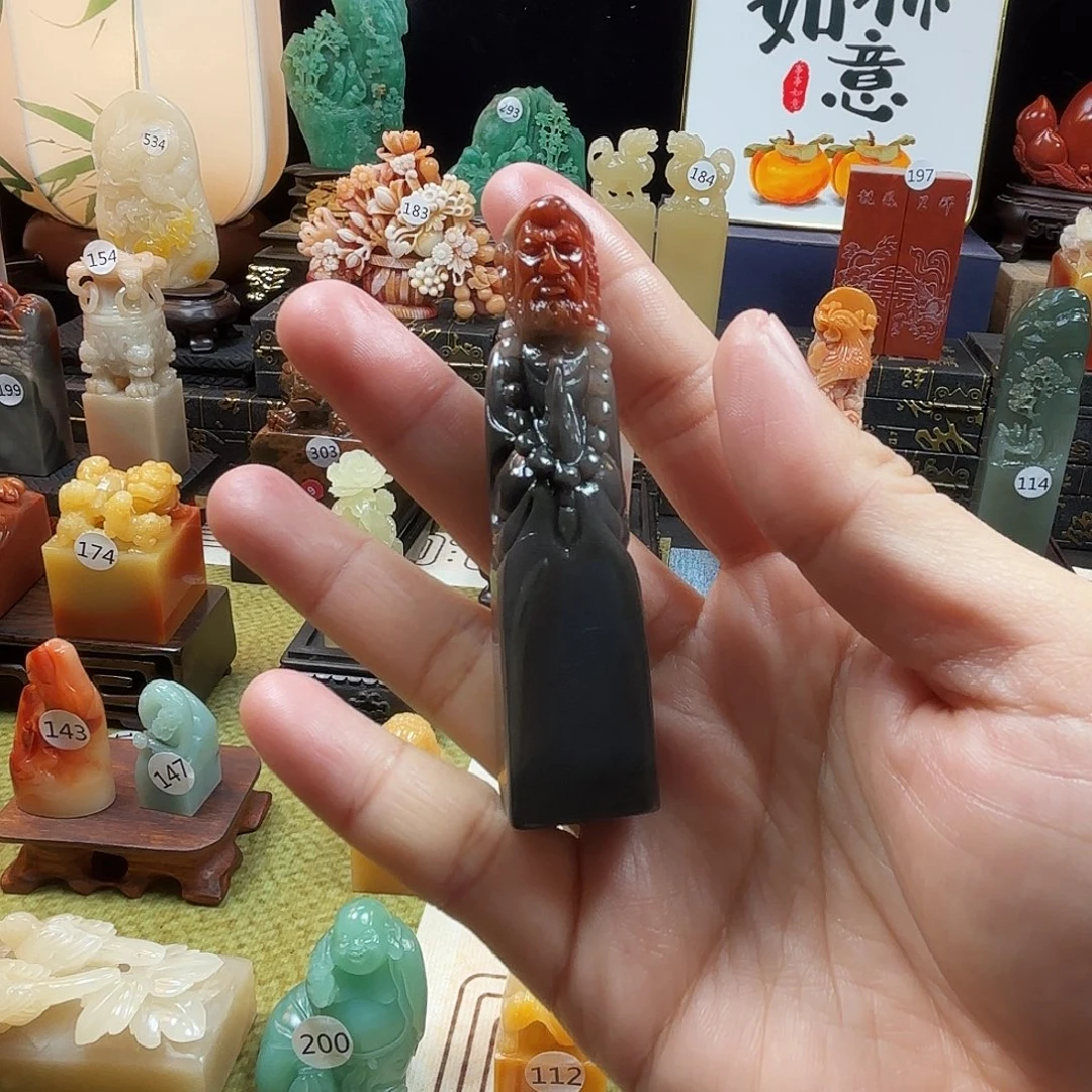 印石寿山石悟道一印章8