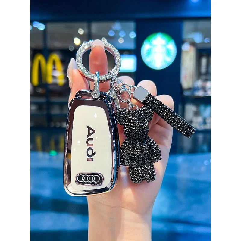 奥迪q4etron钥匙套24款a7新款a6l极简风q7女式a3车q3 a8 a4l壳q5