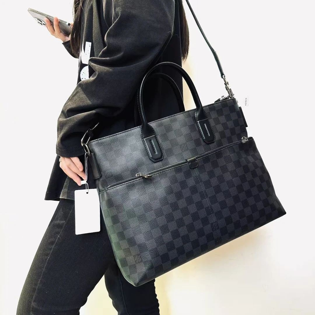 95新 LouisVuitton/路易威登 LV黑棋盘格手提包 2506260398