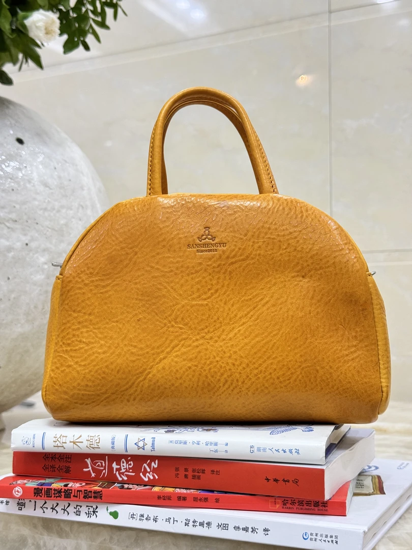 三笙鱼SANSHENGYU 【Mbox 中号福豆包】手拎斜挎包——设计师风格系列